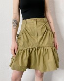 Khaki Ruffle Skirt #250331